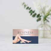 Laser Haarverwijdering Huidverzorging Navy & Roos Visitekaartje (Staand voorkant)