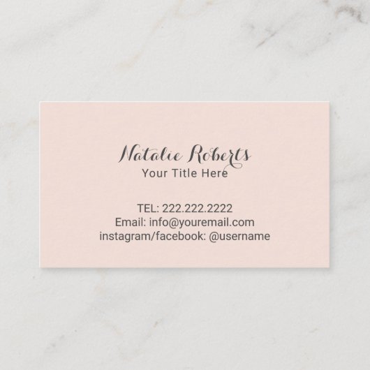 Laser Haarverwijdering Huidverzorging Navy & Roos  Visitekaartje (Achterkant)