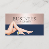 Laser Haarverwijdering Huidverzorging Navy & Roos Visitekaartje (Voorkant)