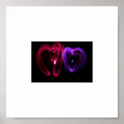 Laser Hearts Canvas Poster (Voorkant)