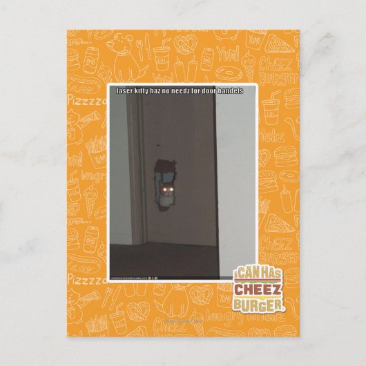 Laser Kat Briefkaart (Voorkant)