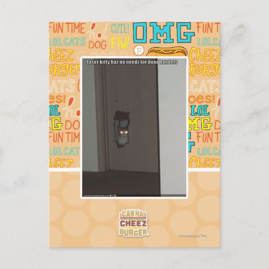 Laser Kat Briefkaart (Voorkant)