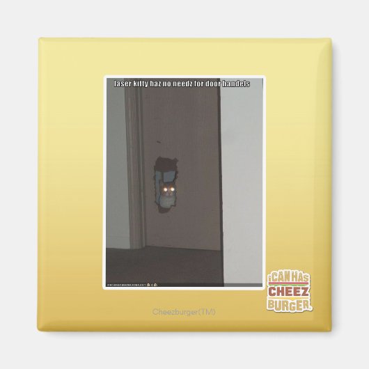 Laser Kat Magneet (Voorkant)