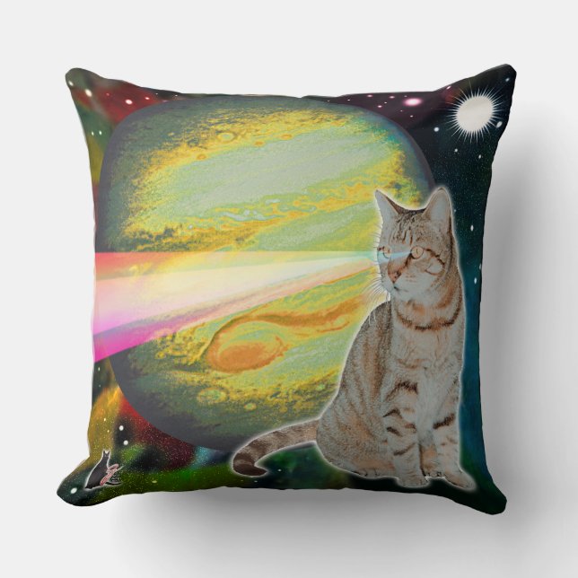 Laser-Kat Mossbody  Kussen (Voorkant)