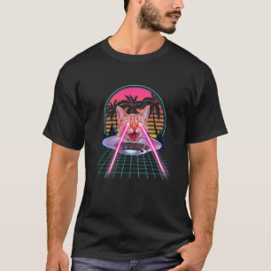 Laser Kattenogen Kitten UFO Retro 80s Katten T-shirt