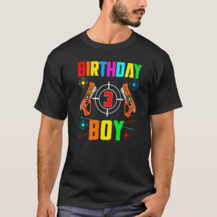 Laser Label 3e Verjaardags Jongen Binnen Lasertag  T-shirt