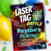 Laser Label Battle Verjaardagsfeest Kaart
