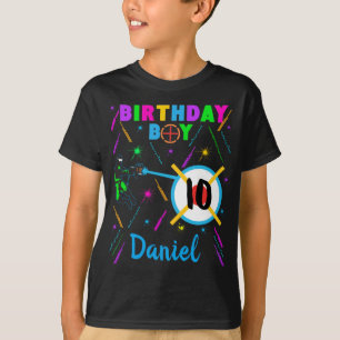Laser Label Birthday Boy Party Gamer Gaming T-Shir T-shirt
