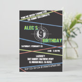 Laser Label Birthday Invitation Aankondiging (Staand voorkant)