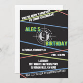 Laser Label Birthday Invitation Aankondiging (Voorkant / Achterkant)