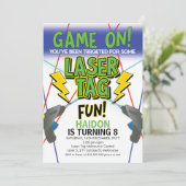 Laser Label Birthday Invitation Kaart (Staand voorkant)