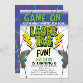 Laser Label Birthday Invitation Kaart (Voorkant / Achterkant)