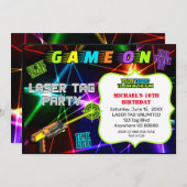 Laser Label Birthday Invitation Kaart (Voorkant / Achterkant)