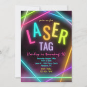Laser Label Birthday Invitation | Label met lasers Kaart (Voorkant)