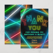 Laser Label Birthday Invitation | Laserpartij Labe Bedankkaart (Voorkant / Achterkant)