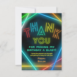 Laser Label Birthday Invitation | Laserpartij Labe Bedankkaart