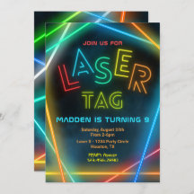 Laser Label Birthday Invitation | Laserpartij Labe