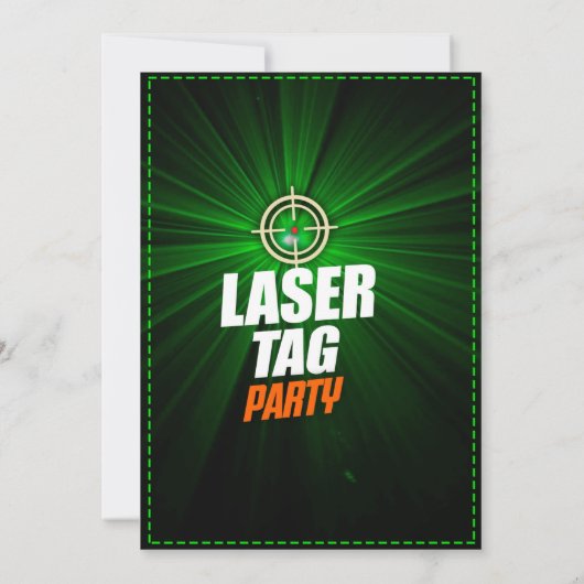 LASER LABEL BIRTHDAY INVITATION SJABLOON KAART (Achterkant)