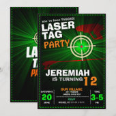 LASER LABEL BIRTHDAY INVITATION SJABLOON KAART (Voorkant / Achterkant)
