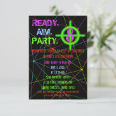 Laser Label Birthday Invite Kaart (Staand voorkant)