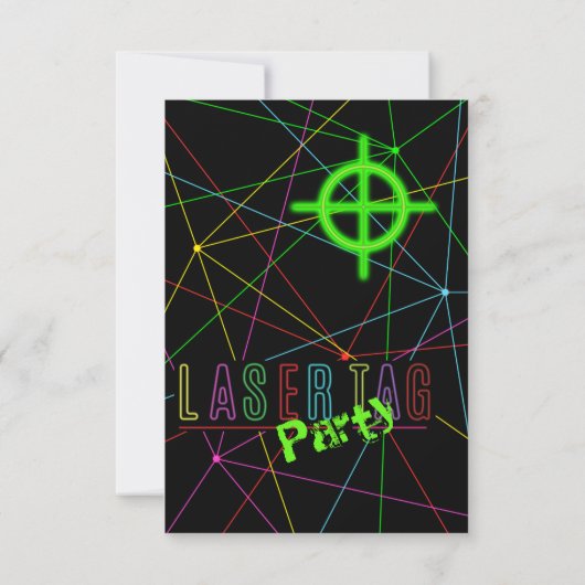 Laser Label Birthday Invite Kaart (Achterkant)