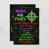 Laser Label Birthday Invite Kaart (Voorkant / Achterkant)