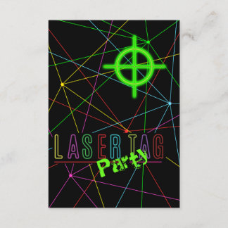Laser Label Birthday Invite Kaart