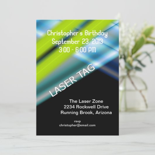 Laser Label Birthday Kaart (Staand voorkant)