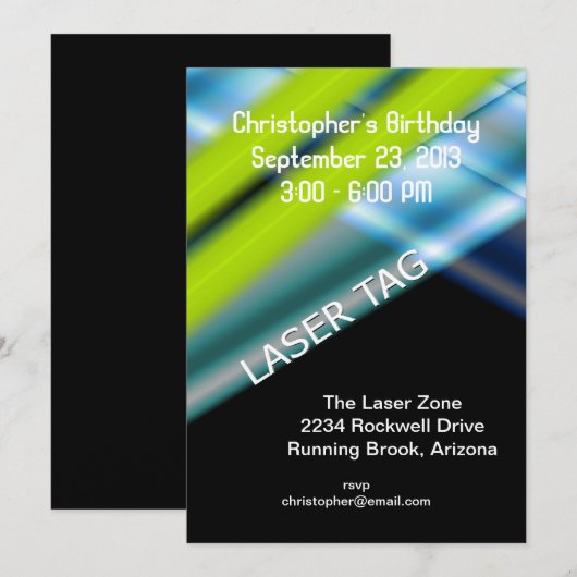 Laser Label Birthday Kaart (Voorkant / Achterkant)