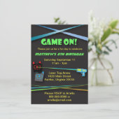 Laser Label Birthday of Team Building Party Kaart (Staand voorkant)