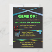 Laser Label Birthday of Team Building Party Kaart (Voorkant)