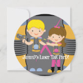 Laser Label Birthday Party Gepersonaliseerd Cirkel Kaart (Achterkant)