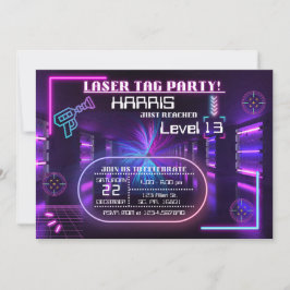Laser label Birthday Party Invitation for boy/girl Kaart