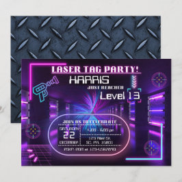Laser label Birthday Party Invitation for boy/girl Kaart