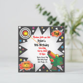 Laser Label Birthday Party Invitation Kaart (Staand voorkant)