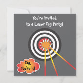 Laser Label Birthday Party Invitation Kaart (Achterkant)