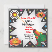 Laser Label Birthday Party Invitation Kaart (Voorkant)