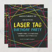 Laser Label Birthday Party Invitation Kaart (Voorkant / Achterkant)
