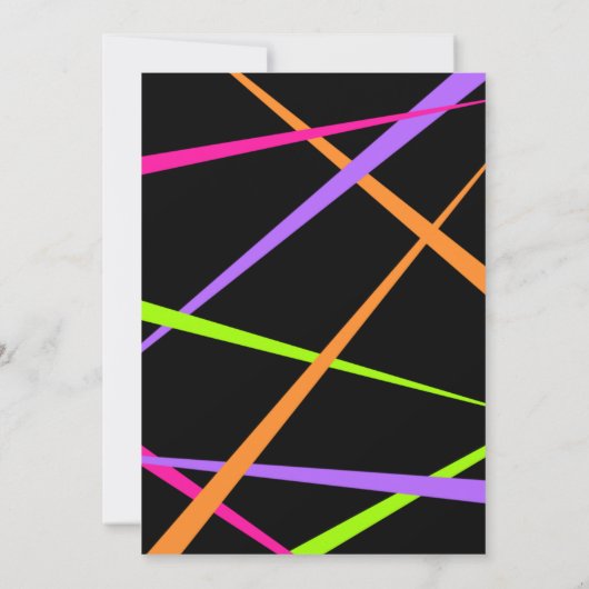 Laser Label Birthday Party Invitation Kaart (Achterkant)