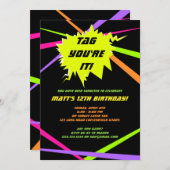 Laser Label Birthday Party Invitation Kaart (Voorkant / Achterkant)