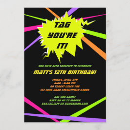 Laser Label Birthday Party Invitation Kaart