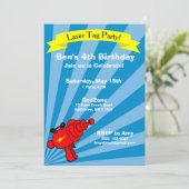Laser Label Birthday Party Invitation Kaart (Staand voorkant)