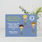 Laser Label Birthday Party Invitation Kaart (Staand voorkant)