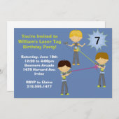 Laser Label Birthday Party Invitation Kaart (Voorkant / Achterkant)