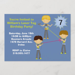 Laser Label Birthday Party Invitation Kaart