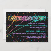 Laser Label Birthday Party Invitation Kaart (Voorkant)