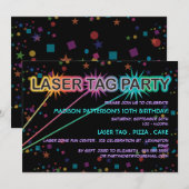 Laser Label Birthday Party Invitation Kaart (Voorkant / Achterkant)