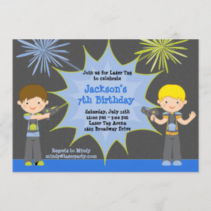 Laser Label Birthday Party Invitation Kaart