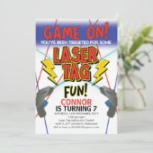 Laser Label Birthday Party Invitation Kaart (Staand voorkant)