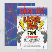 Laser Label Birthday Party Invitation Kaart (Voorkant / Achterkant)
